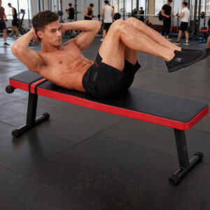 Flat Weight Bench Foldable Strength Training Exercise Home Gym Workout Fitness